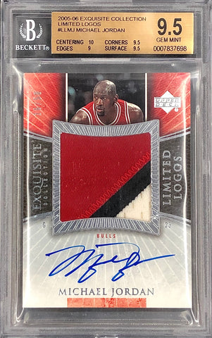 2005-06 Upper Deck Exquisite Collection Limited Logos Michael Jordan BGS 9.5/10